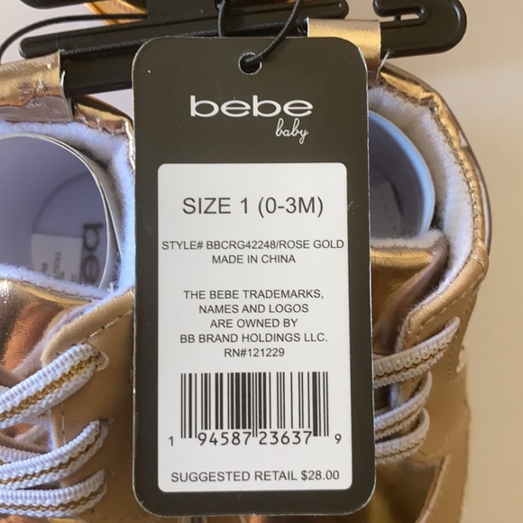 Bebe Rose Gold baby tennis shoes 👟 - Picture 8 of 8